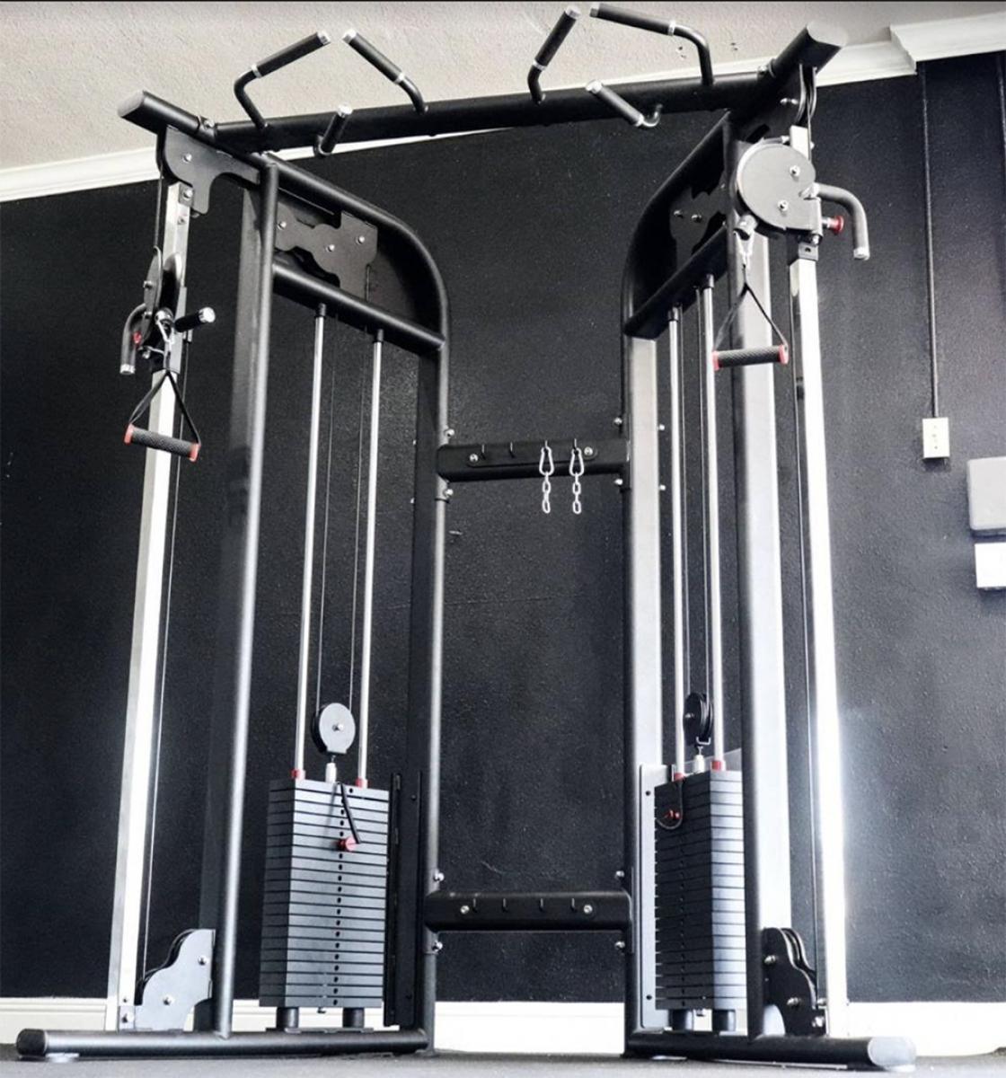 Muscle D Fitness 88" Dual Adjustable Pulley – Compact Cable Machine