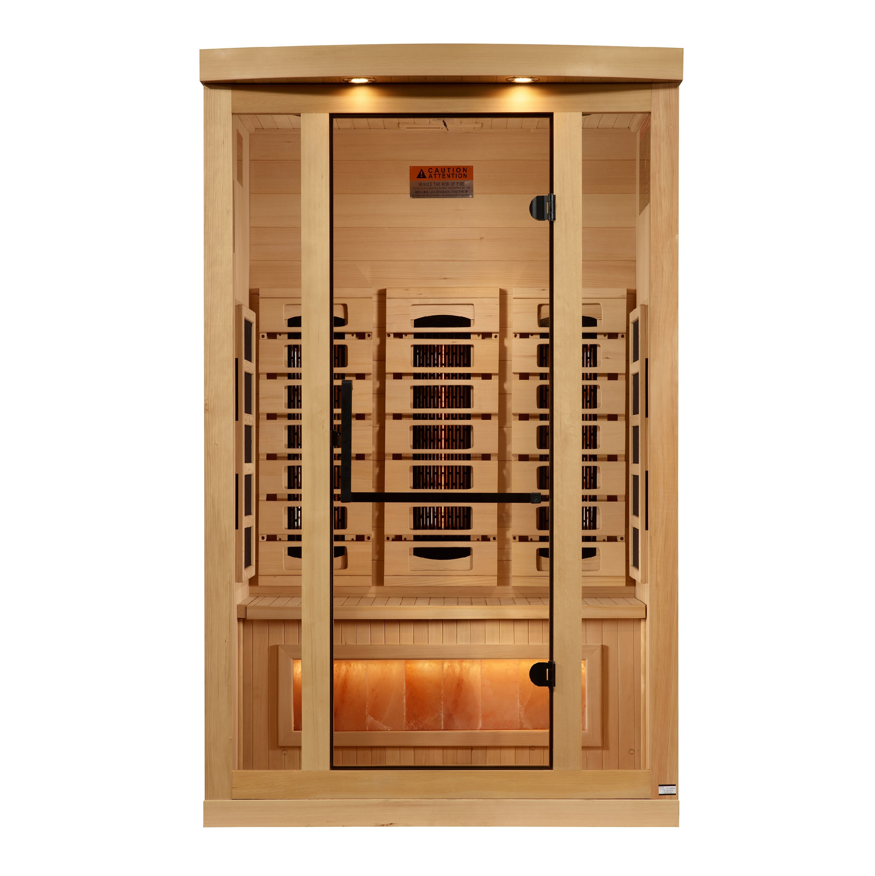 Golden Designs 2-Person Full Spectrum PureTech™ Near Zero EMF (Under 3MG) FAR Infrared Sauna with Himalayan Salt Bar (Canadian
