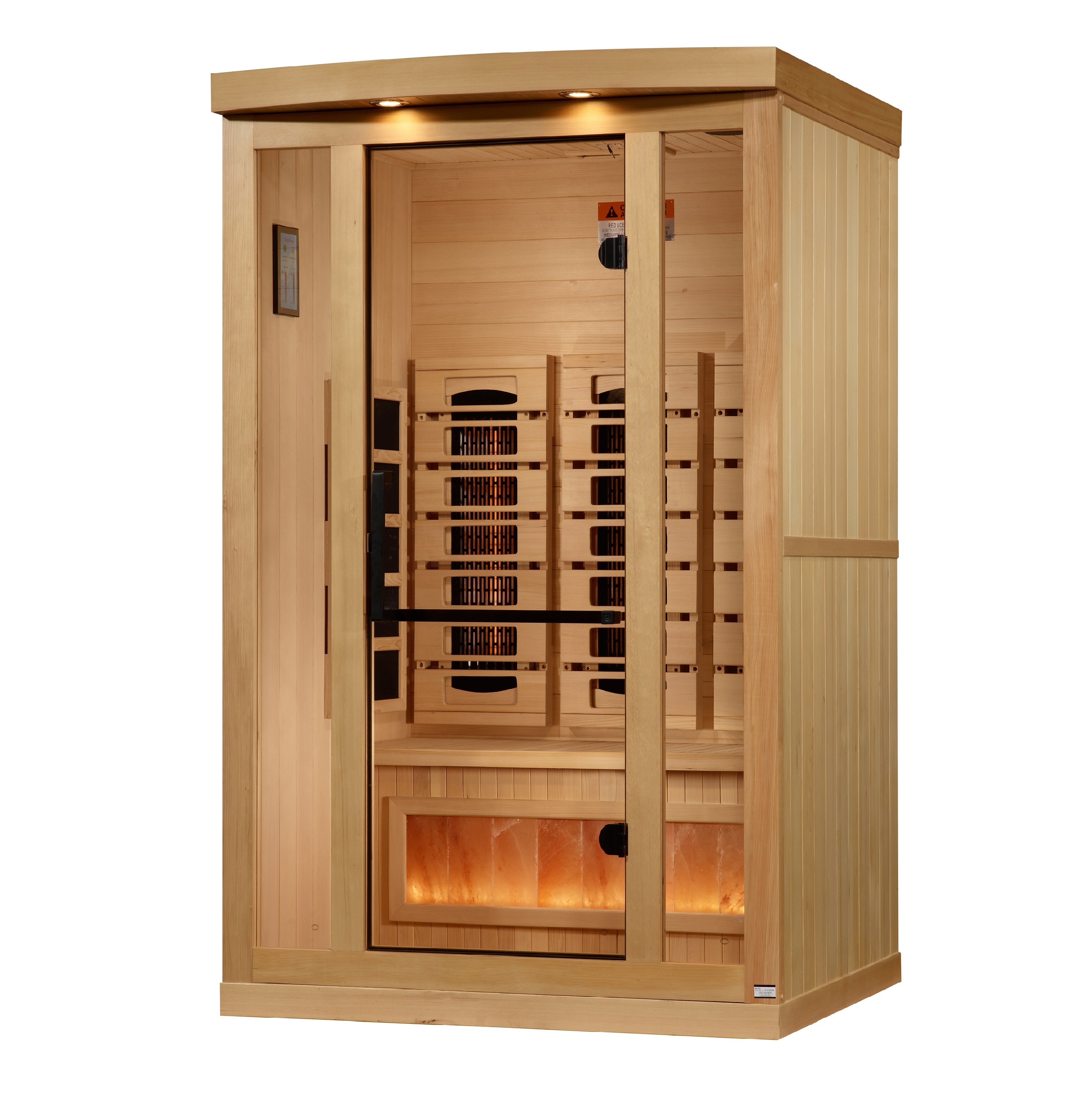 Golden Designs 2-Person Full Spectrum PureTech™ Near Zero EMF (Under 3MG) FAR Infrared Sauna with Himalayan Salt Bar (Canadian