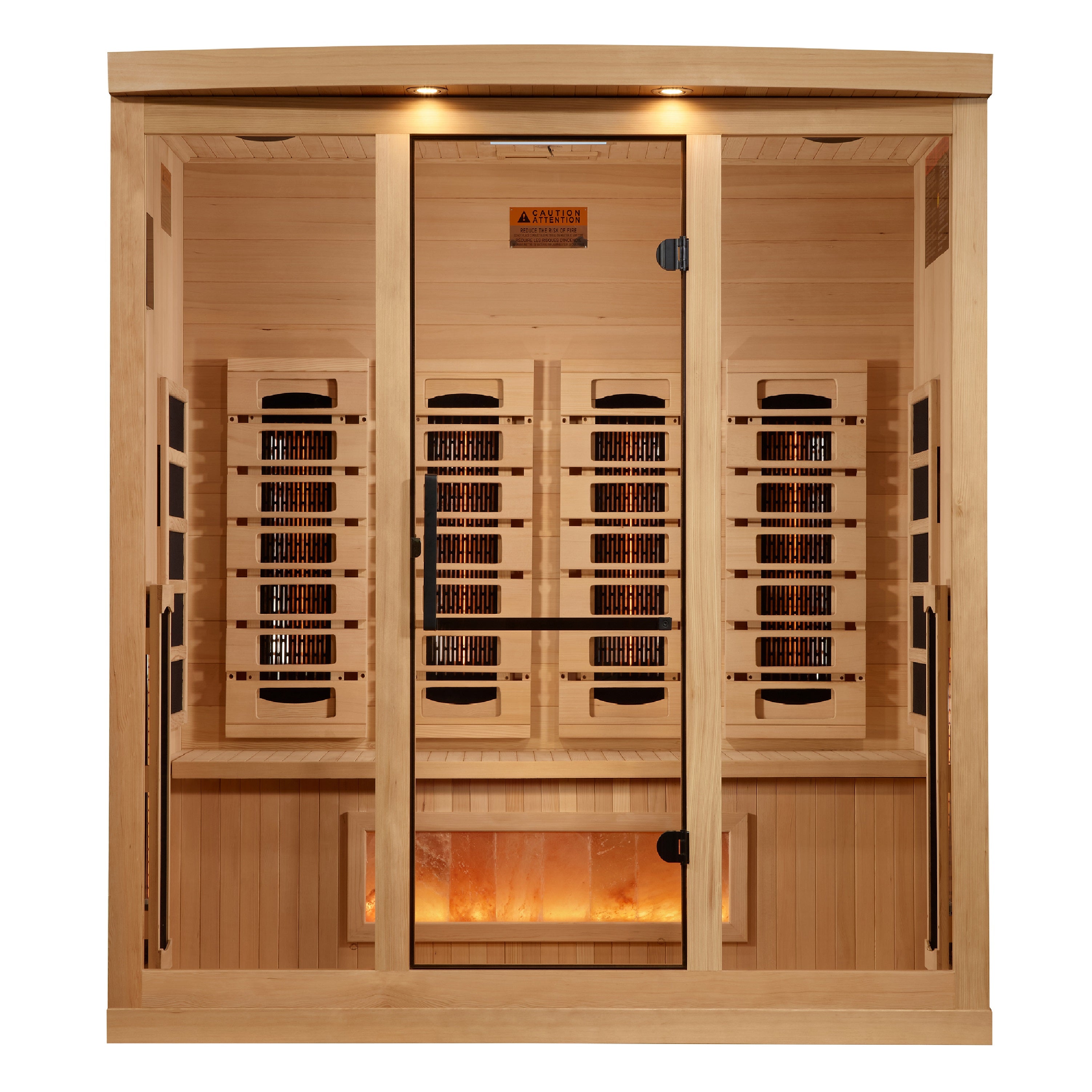 Golden Designs 4-Person Full Spectrum PureTech™ Near Zero EMF (Under 3MG) FAR Infrared Sauna with Himalayan Salt Bar (Canadian