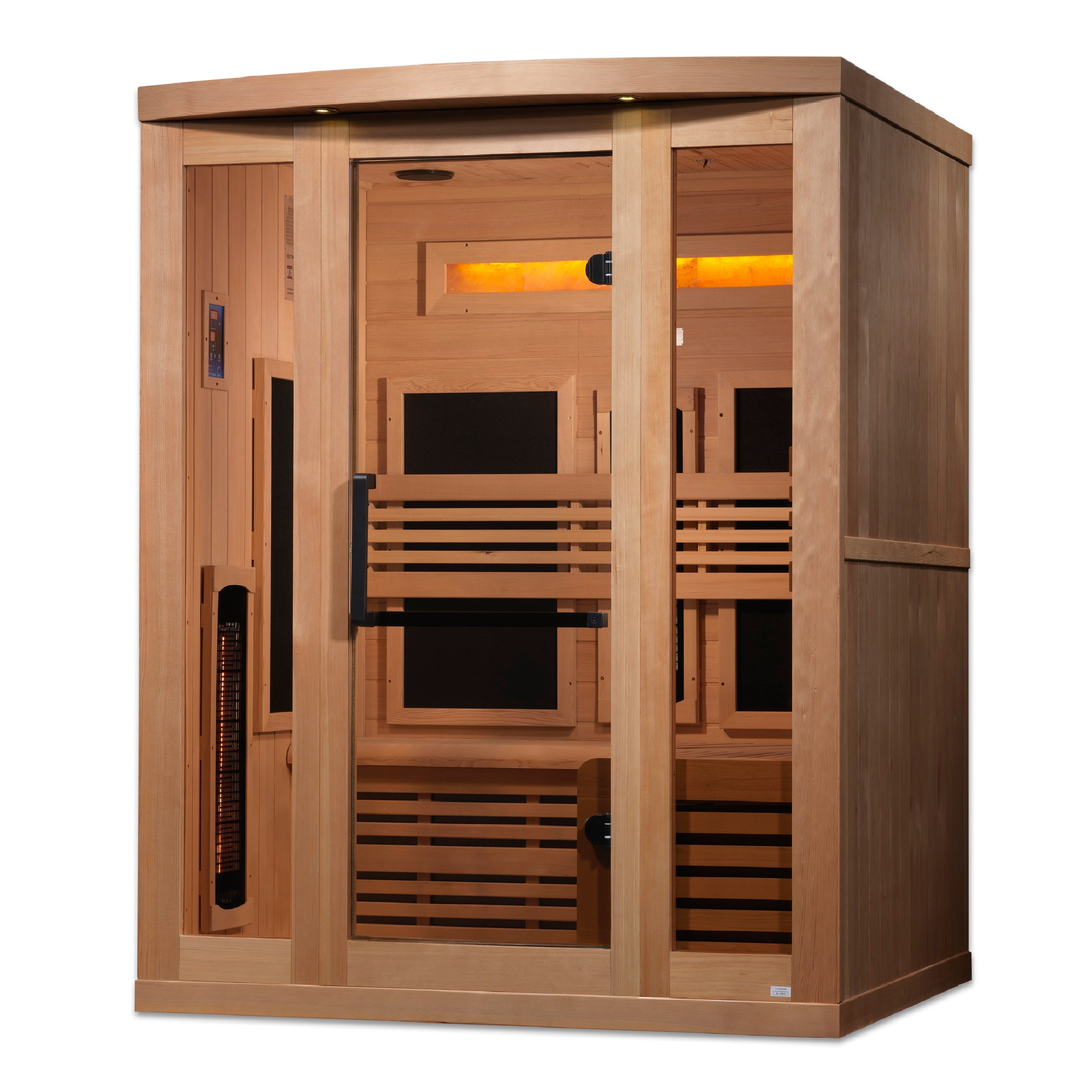 Golden Designs 3-Person Full Spectrum PureTech™ Near Zero EMF (Under 3MG) FAR Infrared Sauna with Himalayan Salt Bar (Canadian