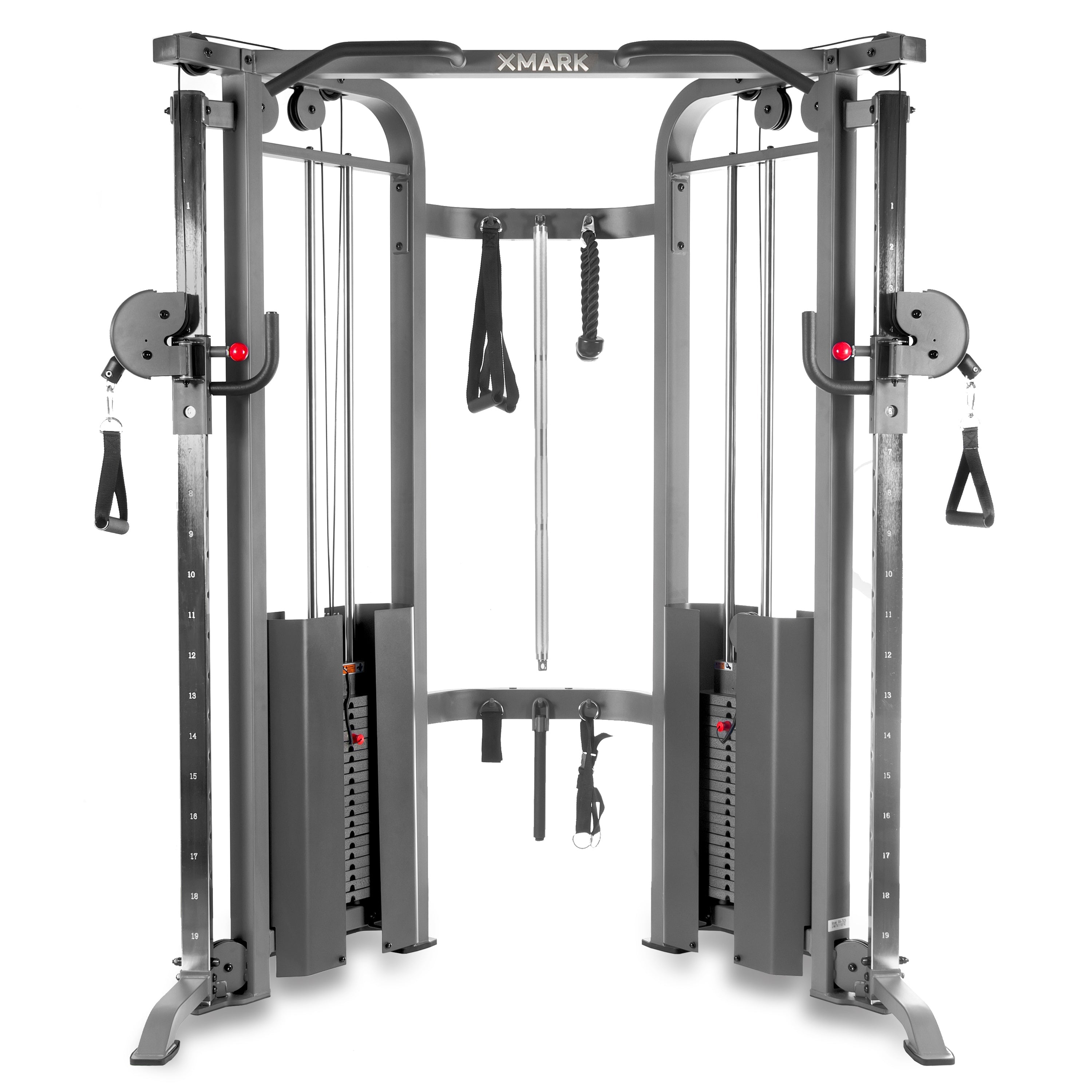 Functional Trainer Cable Machine with Dual 200 lb Weight Stacks