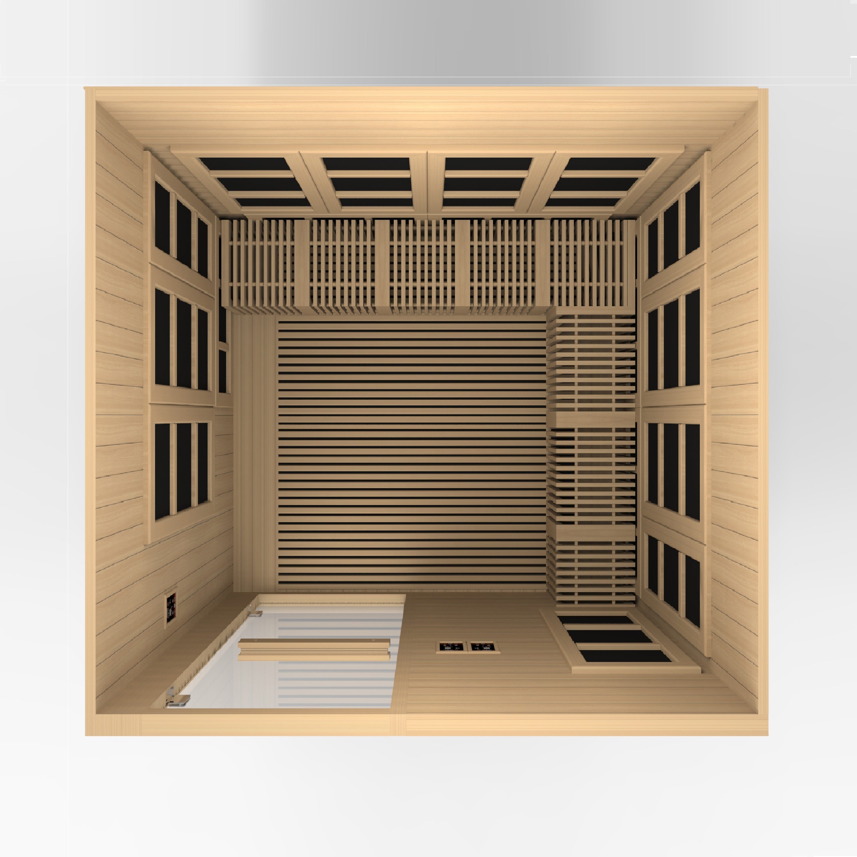 Golden Designs Catalonia 8-person PureTech™ Near Zero EMF (Under 3MG) FAR Infrared Sauna (Canadian Hemlock)