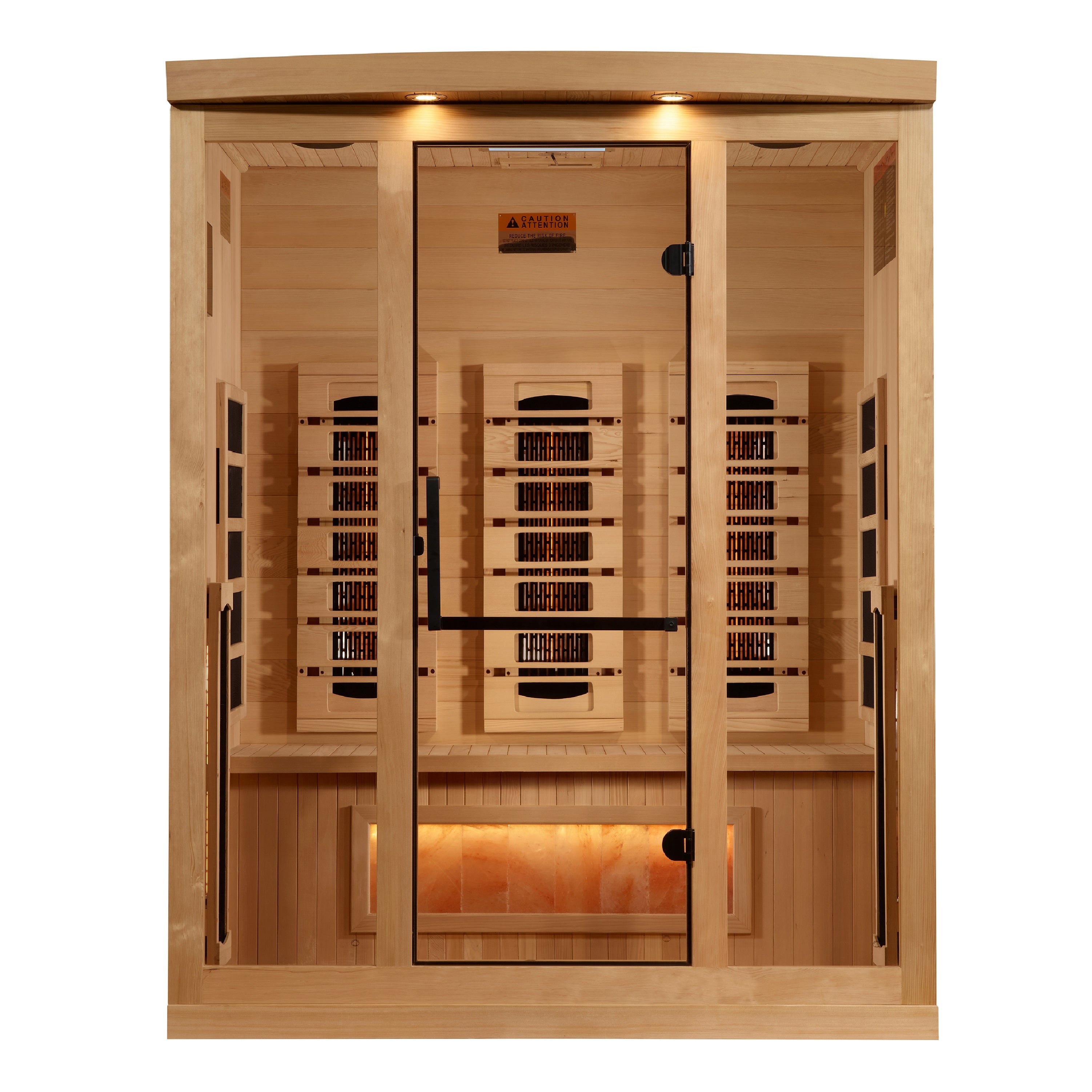 Golden Designs 3-Person Full Spectrum PureTech™ Near Zero EMF (Under 3MG) FAR Infrared Sauna with Himalayan Salt Bar (Canadian