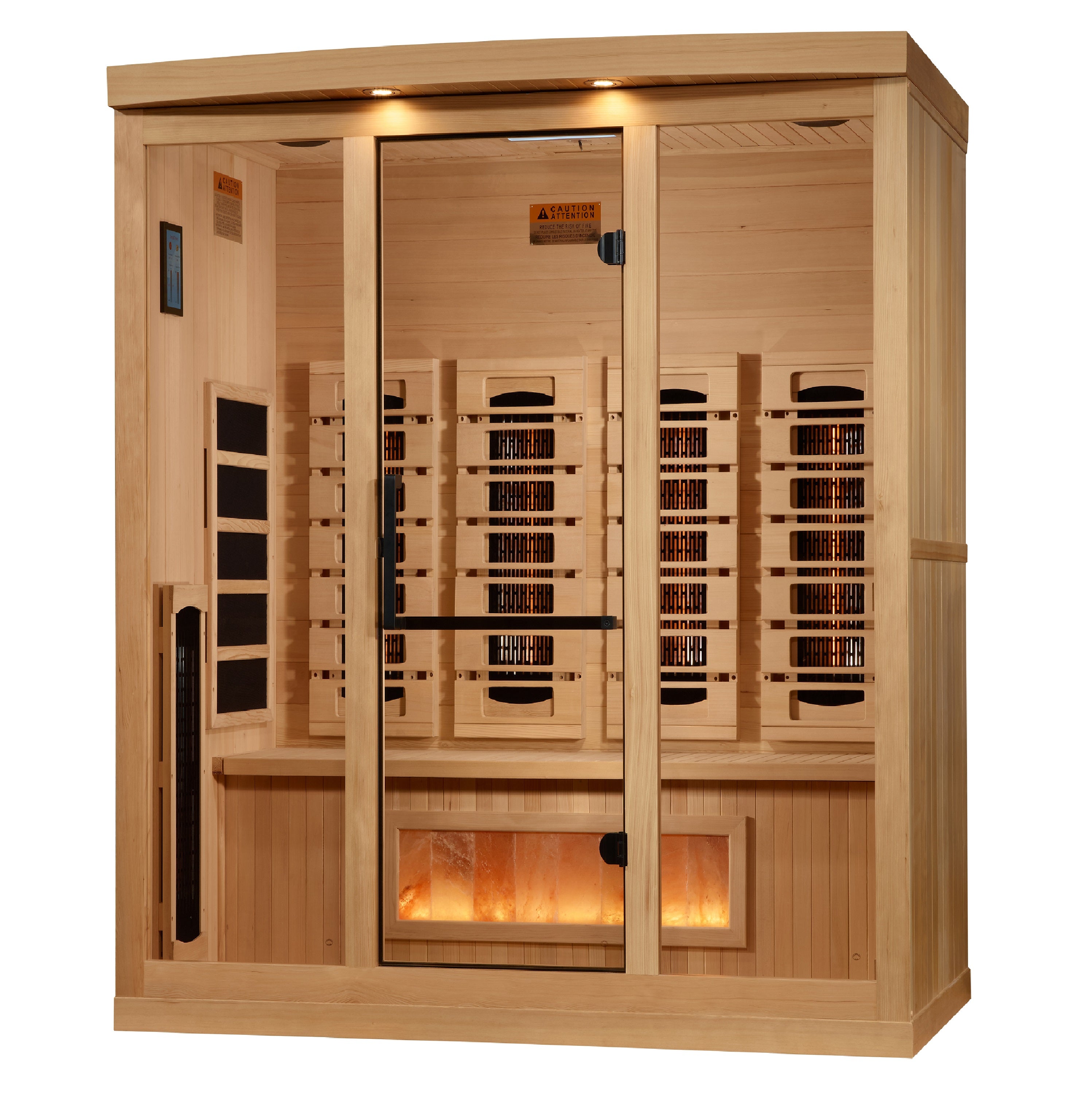 Golden Designs 4-Person Full Spectrum PureTech™ Near Zero EMF (Under 3MG) FAR Infrared Sauna with Himalayan Salt Bar (Canadian