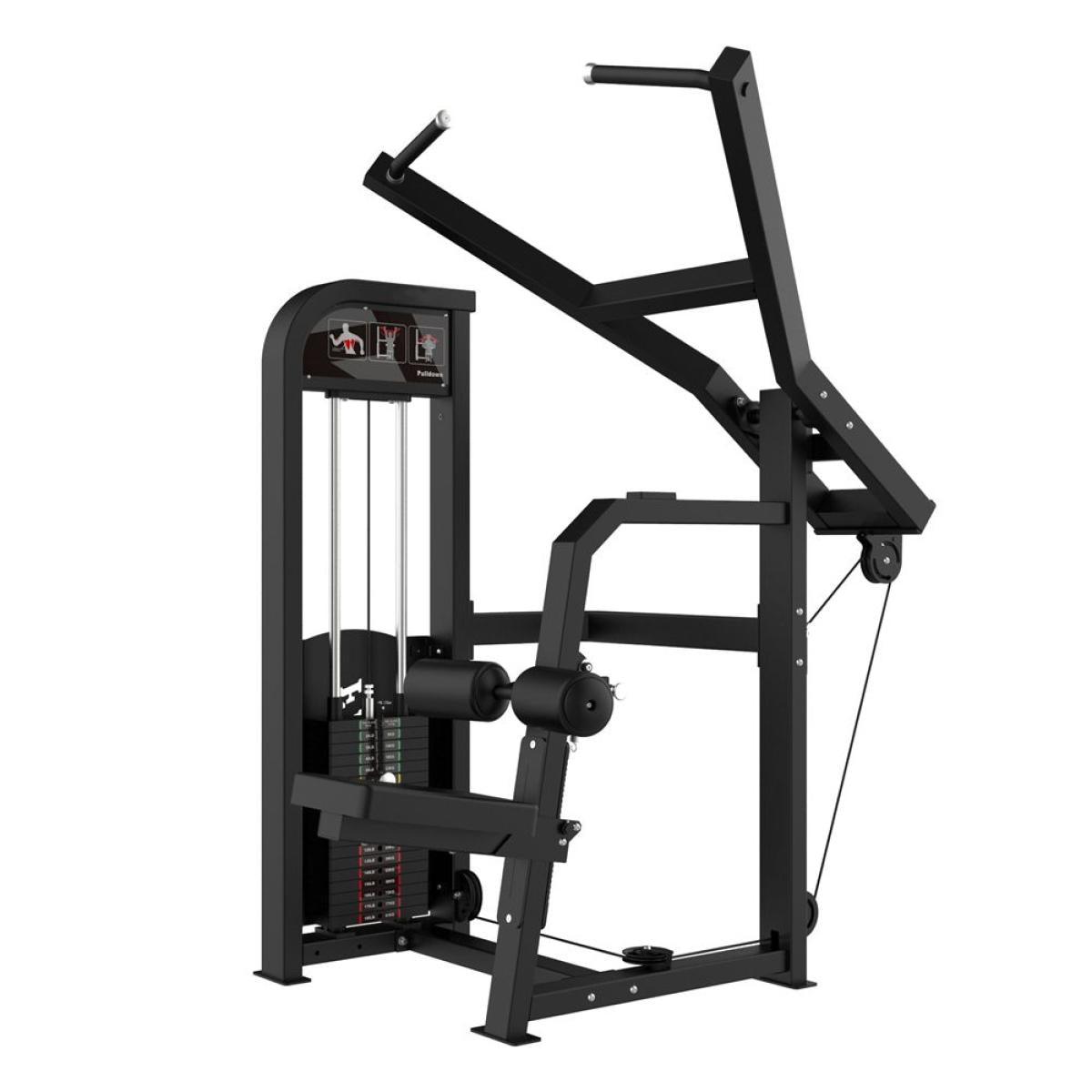 Excel Lat Pulldown - Muscle D Fitness - Selectorized Lat Machine - Easy Seat Adjustment
